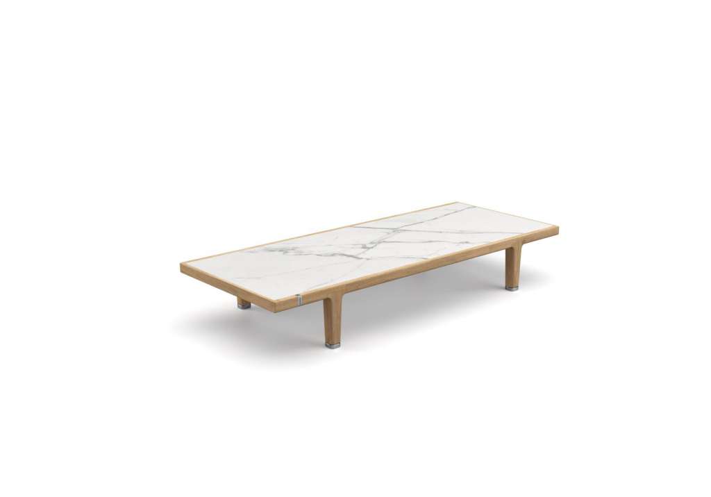 SEALINE Kaffeetisch - rechteckig - white marmi - outdoor