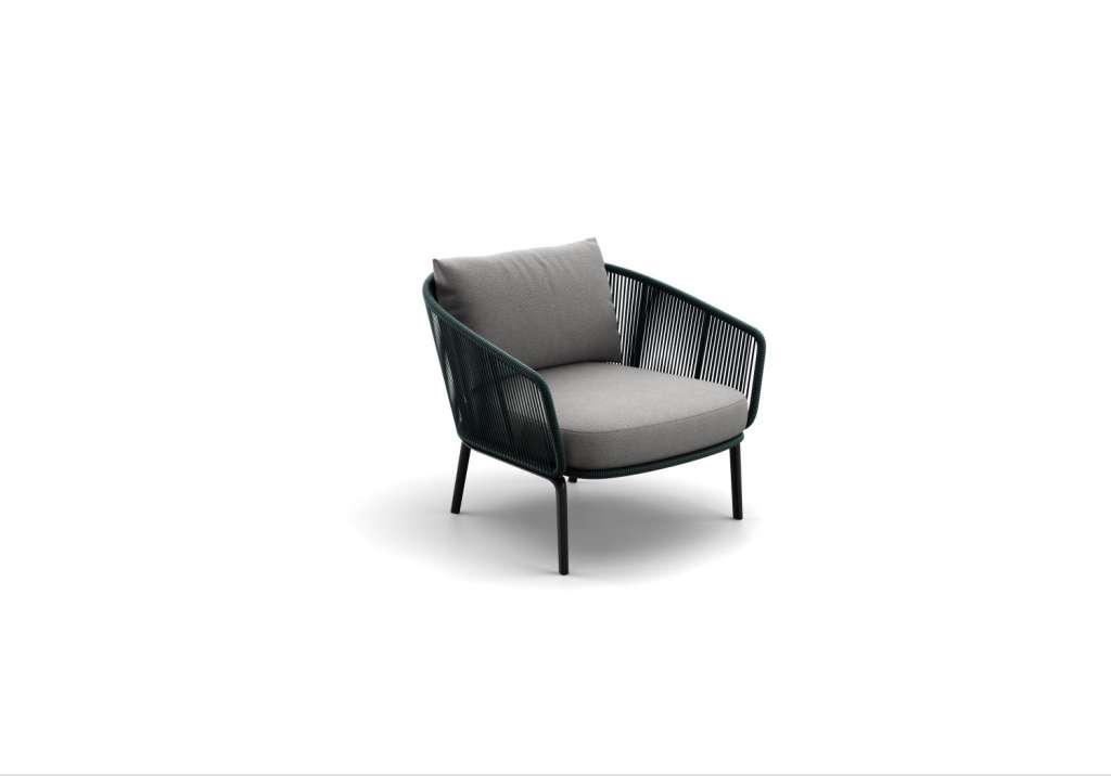 Rilly Sessel - Black Pepper - Fiber Teal Touch - Mar Nori - mit DRY+-Outdoorkissen - mit Husse - outdoor