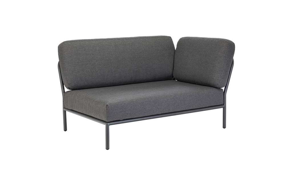 Houe - Level Lounge Sofa - grau - Armlehne rechts - outdoor