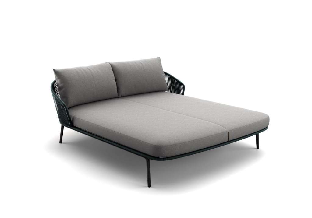 Rilly Doppel-Daybed - Black Pepper - Fiber Teal Touch - Mar Nori - mit DRY+-Outdoorkissen - outdoor