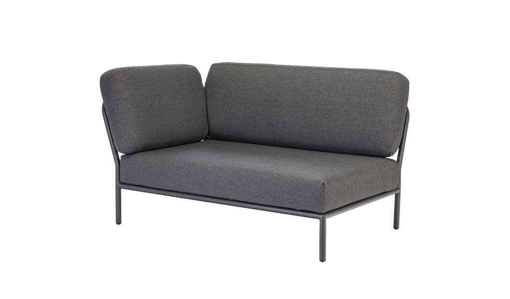 Houe - Level Lounge Sofa - grau - Armlehne links - outdoor