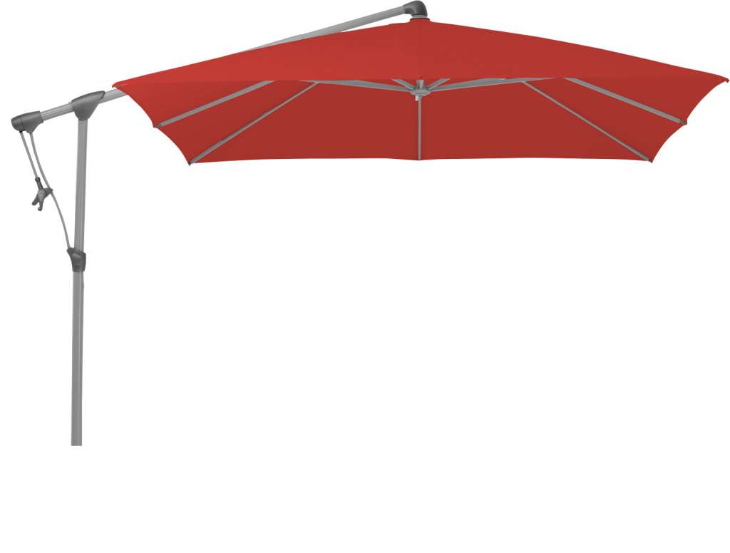 Glatz - Sunwing C+ Sonnenschirm quadratisch - carmine - graphitgrau - outdoor