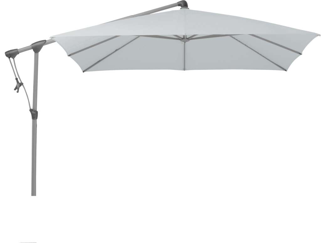 Glatz - Sunwing C+ Sonnenschirm quadratisch - chrome - graphitgrau - outdoor