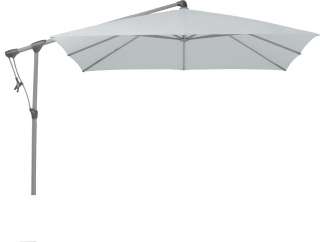 Glatz - Sunwing C+ Sonnenschirm quadratisch - chrome - graphitgrau - outdoor