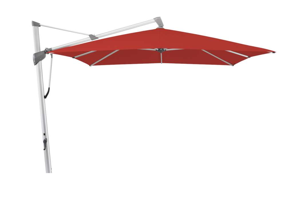Glatz - Sombrano S+ Sonnenschirm quadratisch - carmine - 350x350 - natureloxiert - outdoor
