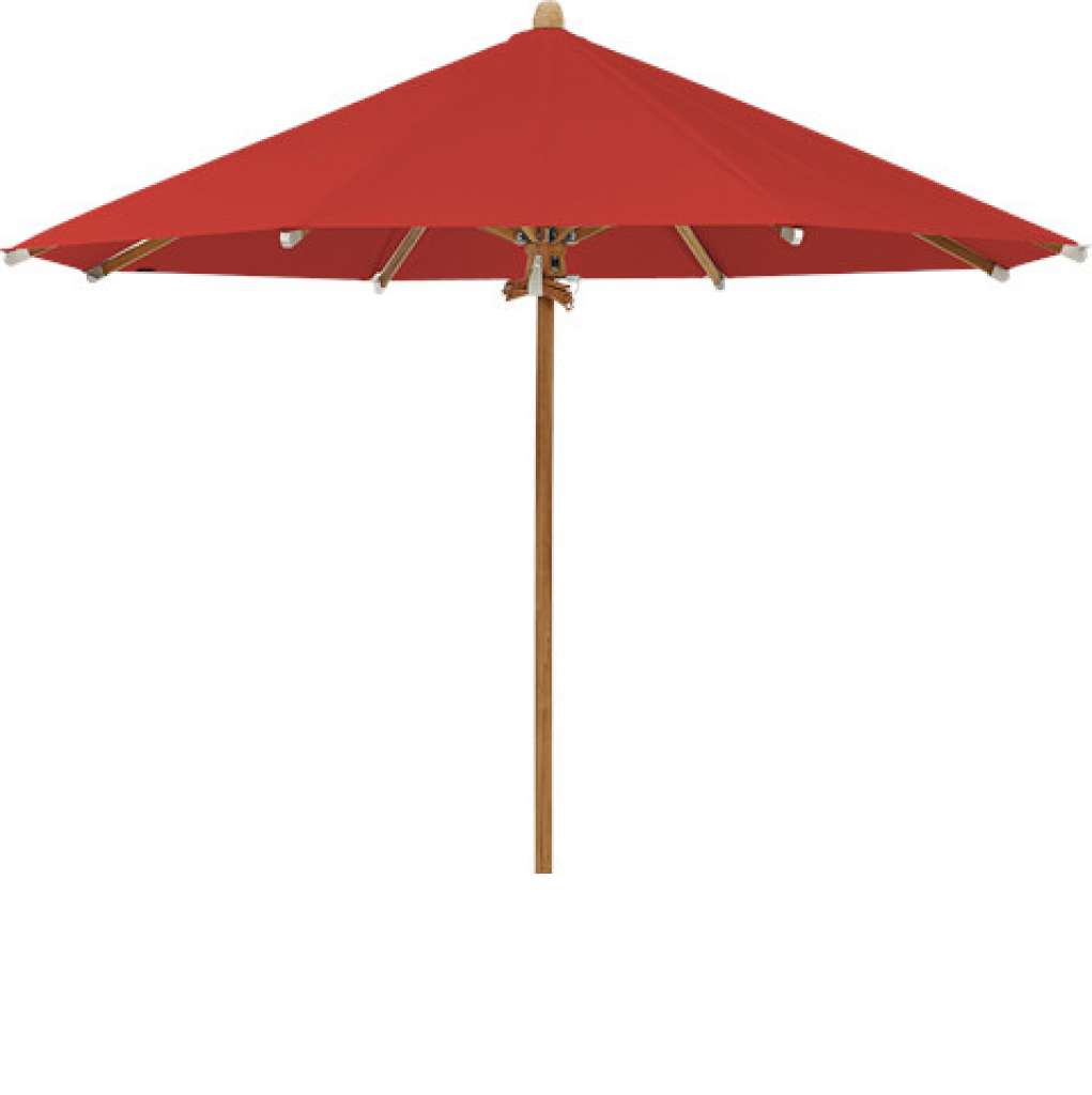 Glatz - Teakwood Sonnenschirm - carmine - Ø 350 - outdoor