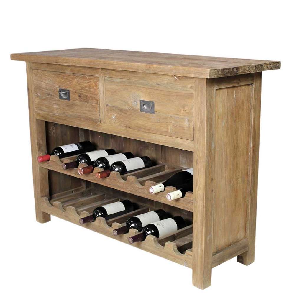 Barschrank aus Teak Massivholz 120 cm breit