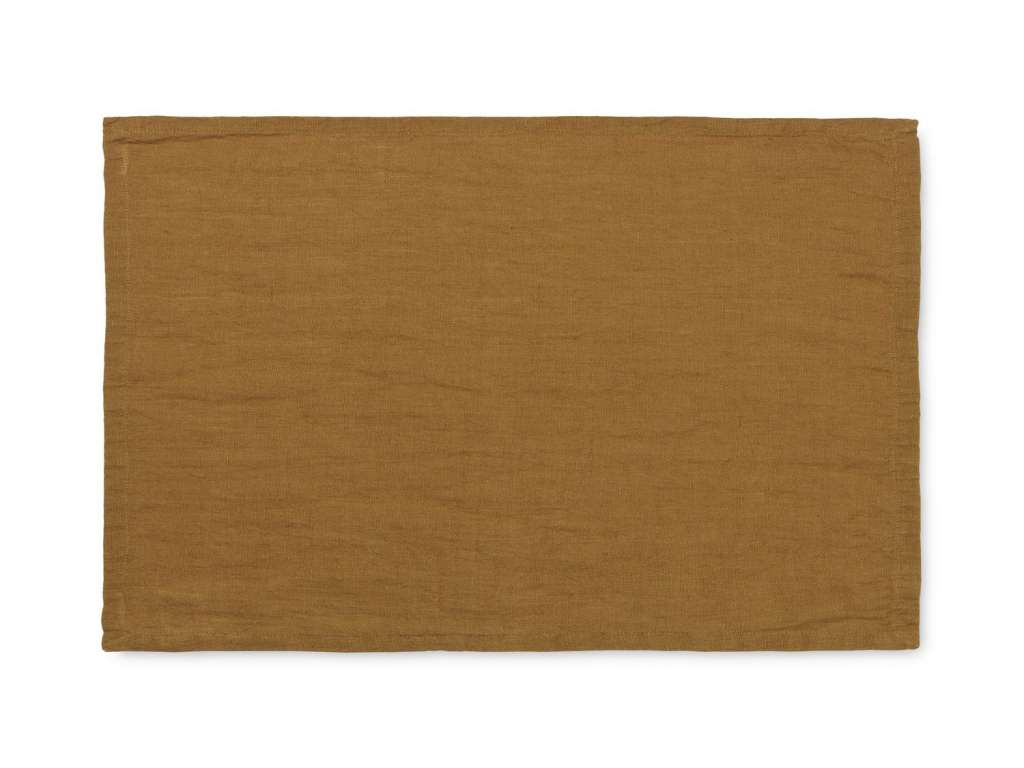 ferm LIVING - Linen Tischset - gelb - indoor