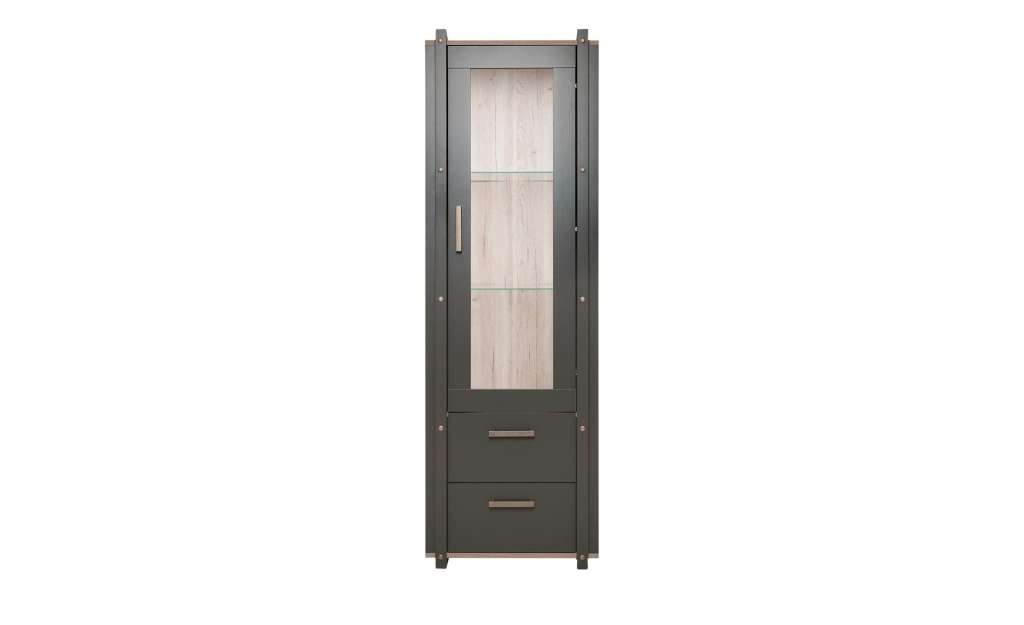 Vitrine  Black River ¦ grau Kommoden & Sideboards > Vitrinen - Höffner