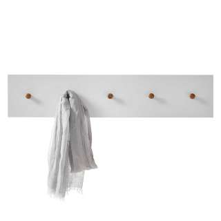Wandgarderobenleiste in Weiß und Asteiche Skandi Design