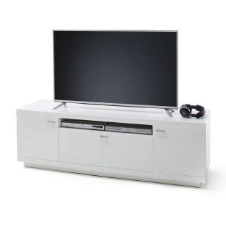 TV Unterschrank in Weiß Hochglanz 180 cm breit