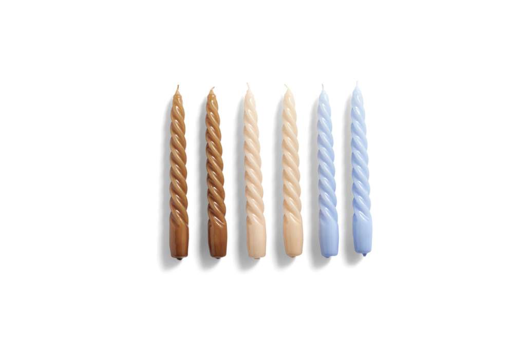 HAY - Kerzen 6er Set - caramel, peach, lavender - twist - indoor