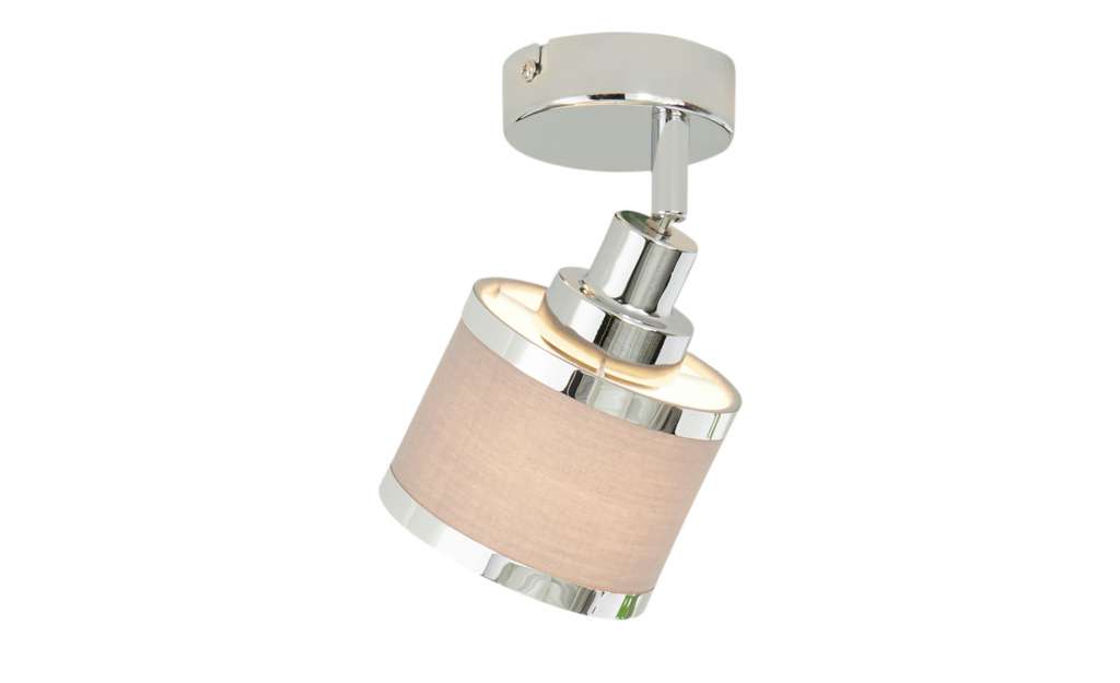 Wofi Strahler 1-flammig, chrom/ Stoffschirm grau ¦ silber Lampen & Leuchten > Innenleuchten > Strahler & Spots - Höffner