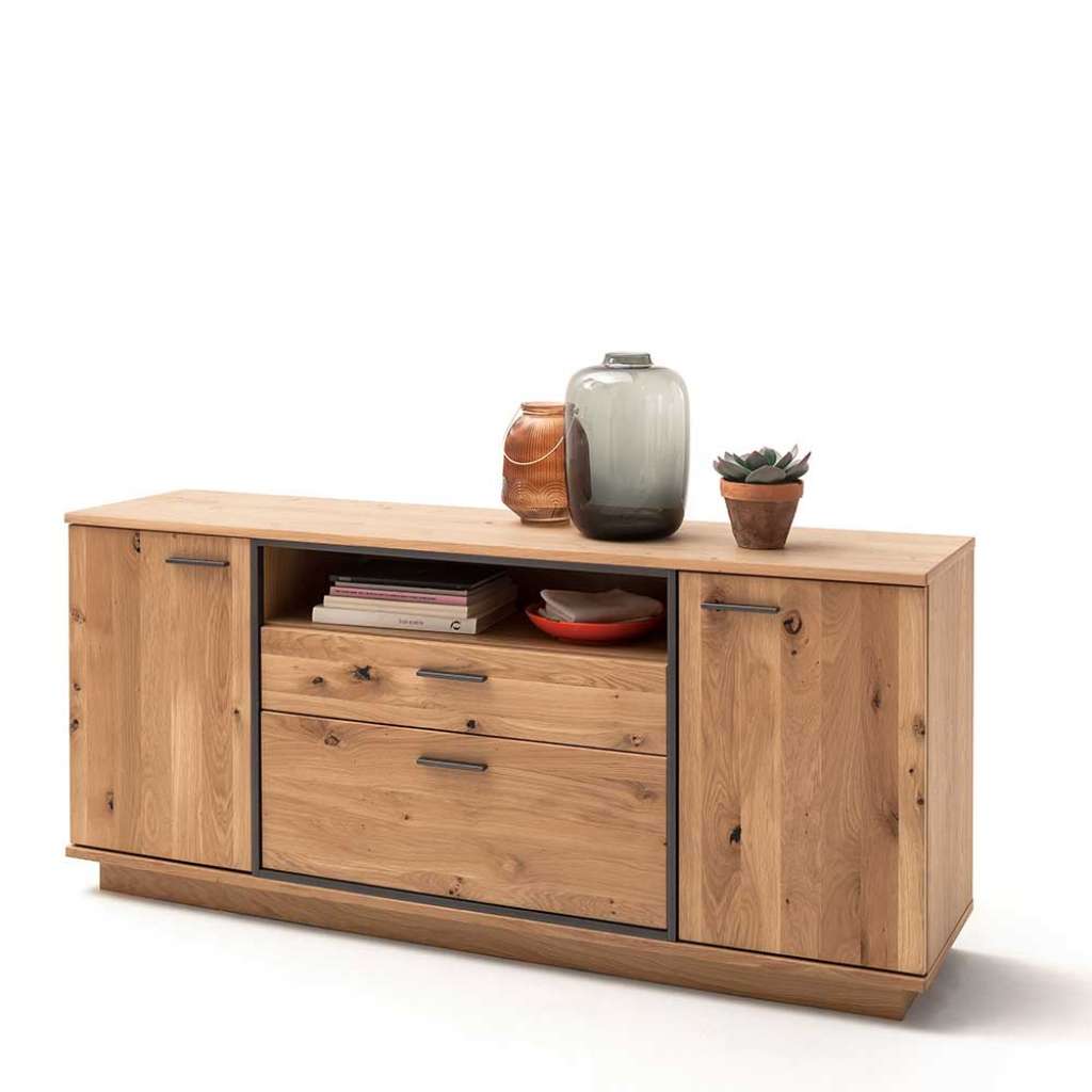 Wohnzimmerkommode aus Asteiche teilmassiv 180 cm breit