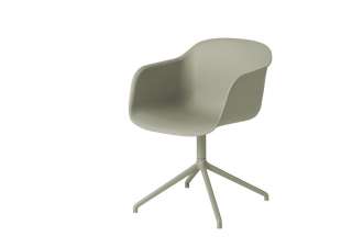Muuto - Fiber Chair - Swivel Base - dusty green - indoor