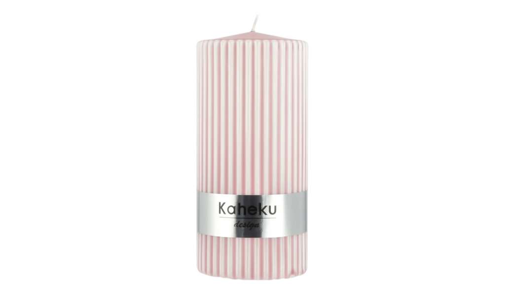 Zylinderkerze  Powder Rillen ¦ rosa/pinkØ: 7 Dekoration > Kerzen & Lichter - Höffner