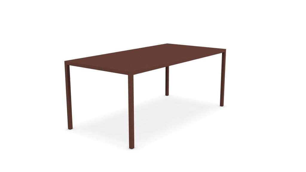 MDF Italia - Tenese Outdoor Tisch - matt corten - 90 x 180 cm - indoor