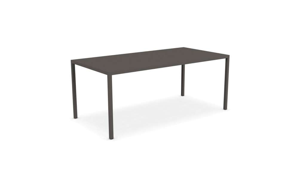 MDF Italia - Tenese Outdoor Tisch - matt zinn - 90 x 180 cm - indoor