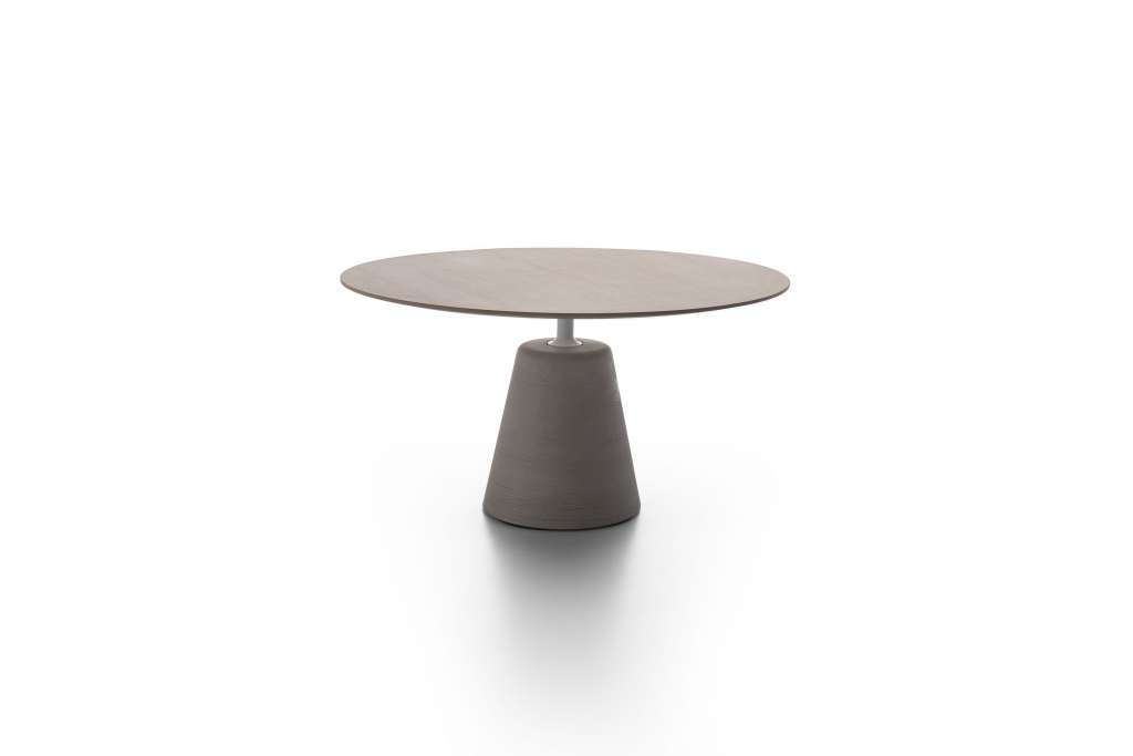 MDF Italia - Rock Tisch - anthrazite eiche - Texturiertes Holz - Ø120 - indoor