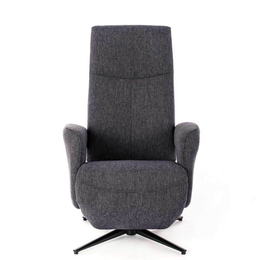 Entspannungssessel in Dunkelgrau Webstoff 50 cm Sitztiefe