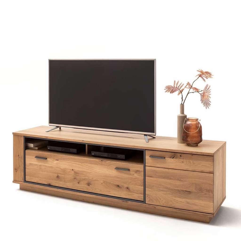 Fernsehtisch mit Asteiche furniert 210 cm breit