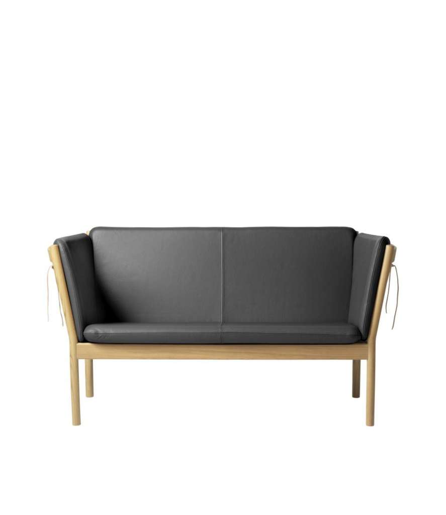 FDB Møbler - J148 Sofa - 2 Sitzer - Eiche natur - schwarz - indoor