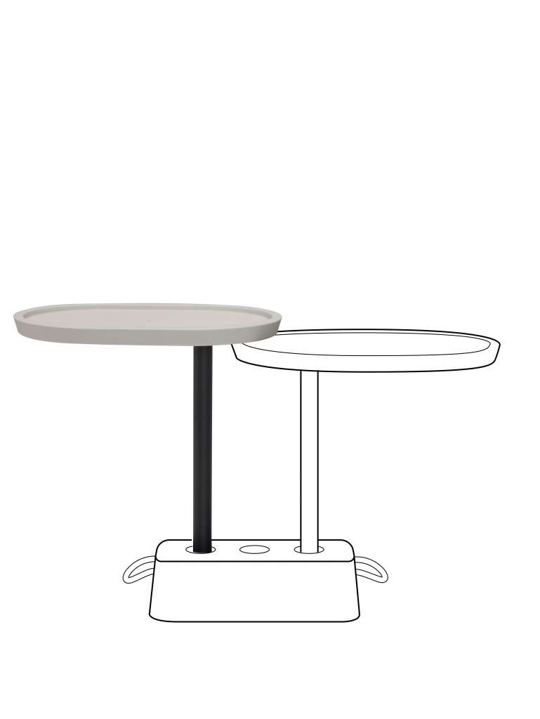 fatboy - Bricks Buddy Beistelltisch - light taupe - indoor