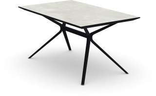 Fast - Moai Rectangular Beistelltisch mit Steinplatte - Tischplatte Stoneware Snow - outdoor
