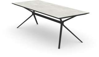 Fast - Moai Rectangular Beistelltisch mit Steinplatte - Tischplatte Stoneware Hazel - outdoor