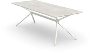 Fast - Moai Rectangular Beistelltisch mit Steinplatte - Tischplatte Stoneware Hazel - outdoor