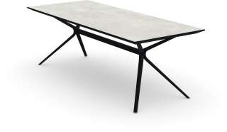 Fast - Moai Rectangular Beistelltisch mit Steinplatte - Tischplatte Stoneware Hazel - outdoor