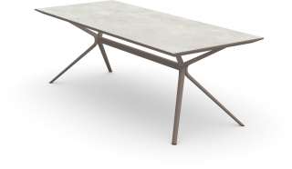 Fast - Moai Rectangular Beistelltisch mit Steinplatte - Tischplatte Stoneware Hazel - outdoor