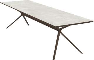 Fast - Moai Rectangular Beistelltisch mit Steinplatte - Tischplatte Stoneware Night - outdoor