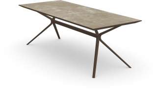 Fast - Moai Rectangular Beistelltisch mit Steinplatte - Tischplatte Stoneware Night - outdoor