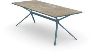 Fast - Moai Rectangular Beistelltisch mit Steinplatte - Tischplatte Stoneware Night - outdoor