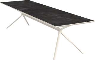 Fast - Moai Rectangular Beistelltisch mit Steinplatte - Tischplatte Stoneware Hazel - outdoor