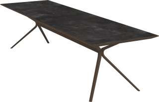 Fast - Moai Rectangular Beistelltisch mit Steinplatte - Tischplatte Stoneware Hazel - outdoor