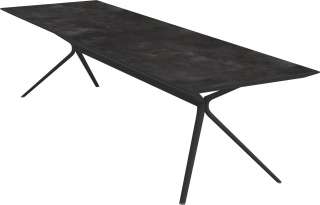 Fast - Moai Rectangular Beistelltisch mit Steinplatte - Tischplatte Stoneware Hazel - outdoor