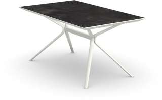 Fast - Moai Rectangular Beistelltisch mit Steinplatte - Tischplatte Stoneware Hazel - outdoor