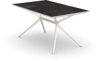 Fast - Moai Rectangular Beistelltisch mit Steinplatte - Tischplatte Stoneware Hazel - outdoor