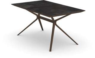Fast - Moai Rectangular Beistelltisch mit Steinplatte - Tischplatte Stoneware Hazel - outdoor
