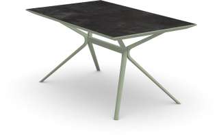 Fast - Moai Rectangular Beistelltisch mit Steinplatte - Tischplatte Stoneware Hazel - outdoor