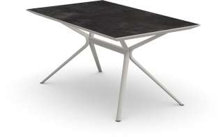Fast - Moai Rectangular Beistelltisch mit Steinplatte - Tischplatte Stoneware Hazel - outdoor