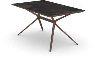 Fast - Moai Rectangular Beistelltisch mit Steinplatte - Tischplatte Stoneware Hazel - outdoor