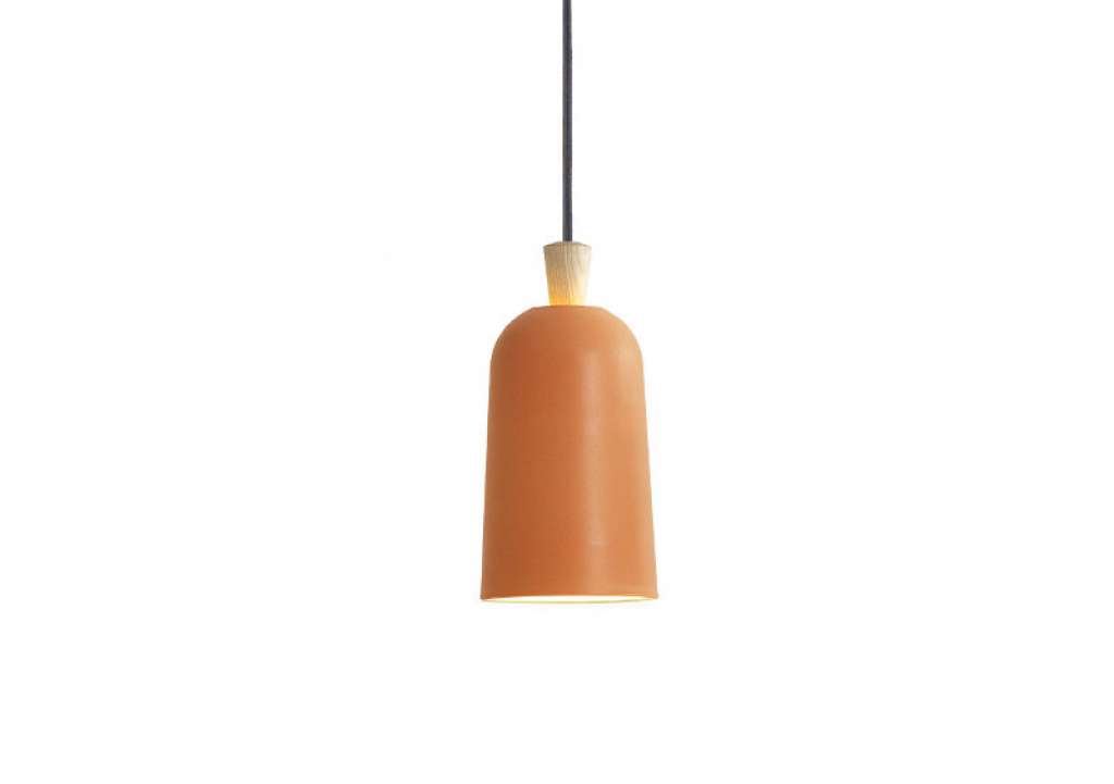 ex.t - Fuse Small Hängeleuchte - coral - Kabel grau - indoor