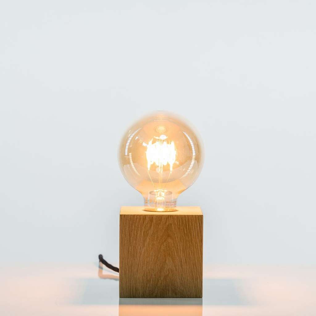 Raumgestalt - Quader Tischleuchte - braun - QL1 - indoor