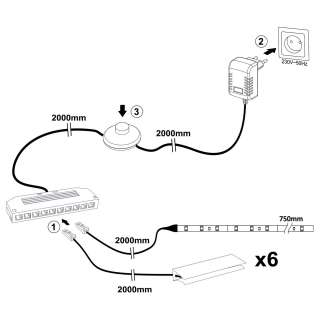 home24 LED-Beleuchtung Talence V