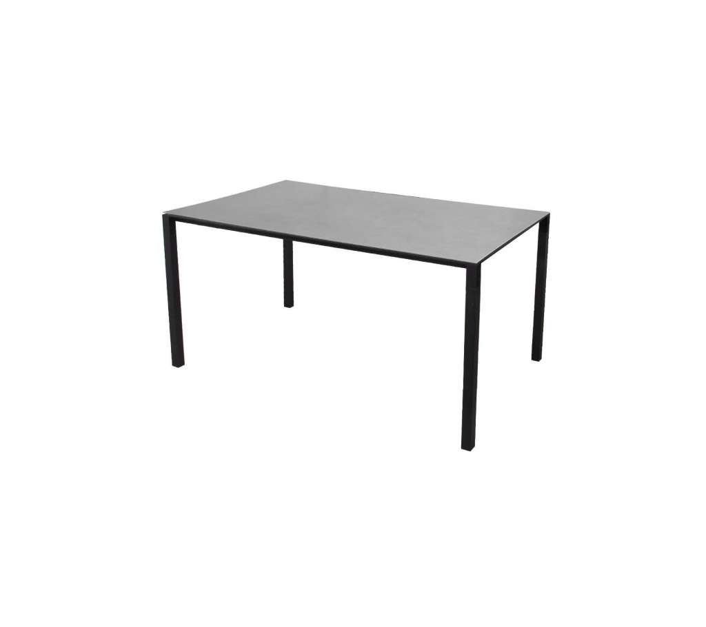 Cane-line Outdoor - Pure Tisch - 150 x 90 cm - Gestell: lavagrau - Tischplatte: Zement - lavagrau - indoor