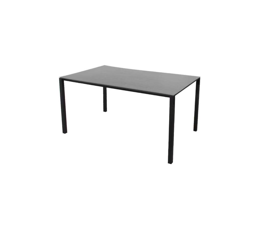 Cane-line Outdoor - Pure Tisch - 150 x 90 cm - Gestell: lavagrau - Tischplatte: Basalt grey - lavagrau - indoor
