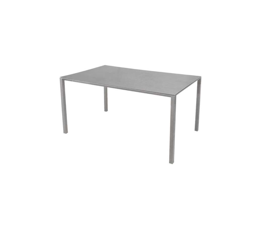 Cane-line Outdoor - Pure Tisch - 150 x 90 cm - Gestell: hellgrau - Tischplatte: Zement - hellgrau - indoor